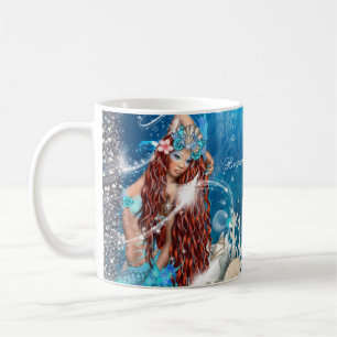 Mug Imaginaire de sirène Plage de Red Head Enchanted