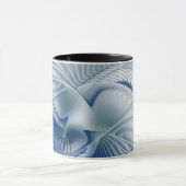 Mug Imaginaire dynamique tons bleus Abstraits Art frac (Centre)