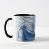 Mug Imaginaire dynamique tons bleus Abstraits Art frac (Gauche)