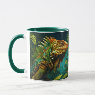 Mug Imaginaire Fleurs Vivides Majestic Iguana