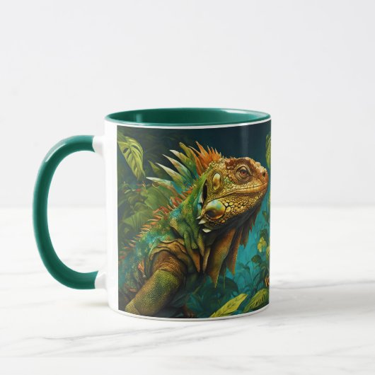 Mug Imaginaire Fleurs Vivides Majestic Iguana (Gauche)