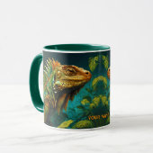 Mug Imaginaire Fleurs Vivides Majestic Iguana (Devant gauche)