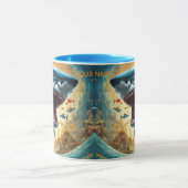 Mug Imaginaire Fleurs Vivides Vagues Requin (Centre)