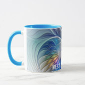 Mug Imaginaire floral, Fleur fractale Abstraite Meille (Gauche)