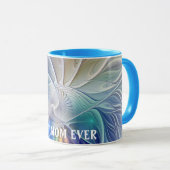 Mug Imaginaire floral, Fleur fractale Abstraite Meille (Devant droit)
