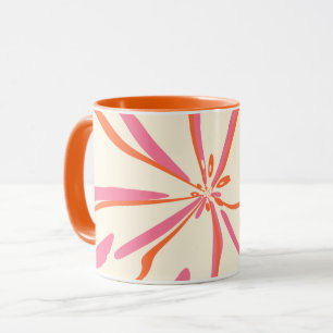 Mug Imaginaire Floral - rose, orange et crème