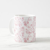 Mug Imaginaire Floral vintage gravé rose-toile (Devant gauche)