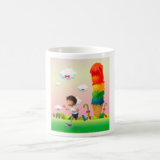 Mug Imaginaire Ice Cream Cone avec Happy Running Boy