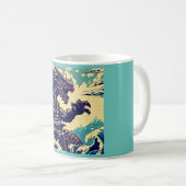 Mug Imaginaire Kaiju Anime - Woodcut 4 (Devant droit)
