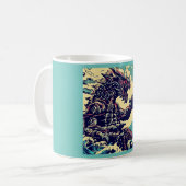 Mug Imaginaire Kaiju Anime - Woodcut 4 (Devant gauche)
