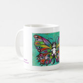 Mug Imaginaire lunatique de chat/papillon de Catterfly (Devant gauche)