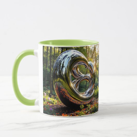 Mug Imaginaire mignon Abstrait Chrome Structure (Gauche)