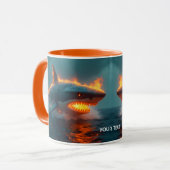 Mug Imaginaire mignon feu requin mer (Devant gauche)