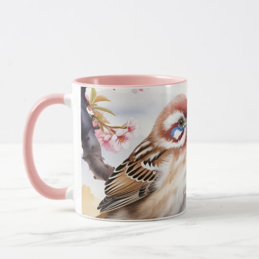 Mug Imaginaire mignon Fleur d'oiseau chinois (Gauche)