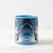 Mug Imaginaire mignon léopard de neige en course (Centre)