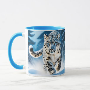 Mug Imaginaire mignon léopard de neige en course