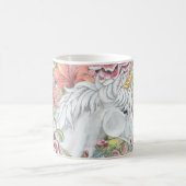 Mug Imaginaire mignon Unicorne rose Tropical Floral Gi (Centre)