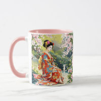 Imaginaire mignonne fille Kimono Sakura