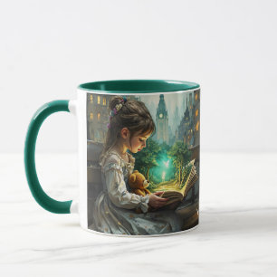 Mug Imaginaire mignonne jeune fille lecture
