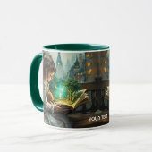 Mug Imaginaire mignonne jeune fille lecture (Devant gauche)