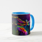 Mug Imaginaire Mignonne libellule Avec Fleur (Devant droit)