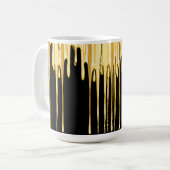Mug Imaginaire mystique Ethéal Art Noir et Or (Devant gauche)