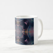 Mug Imaginaire noir royal art abstrait géométrique (Devant droit)