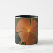 Mug Imaginaire Plante Abstrait rouille verte Brown fra (Centre)