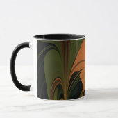 Mug Imaginaire Plante Abstrait rouille verte Brown fra (Gauche)