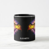 Mug Imaginaire psychédélique Aigle fractal exotique (Centre)