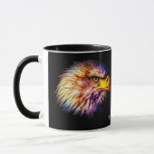 Mug Imaginaire psychédélique Aigle fractal exotique (Gauche)