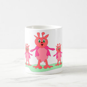 Mug Imaginaire rose mignon Créatures Aliens lunaires