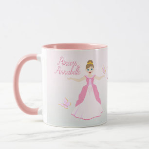 Mug Imaginaire rose princesse fête d'anniversaire