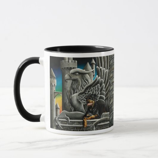 Mug Imaginaire Rottweiler Chien Gargoyle (Gauche)