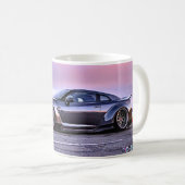 Mug imaginaire super sport voiture classique blanc caf (Devant droit)