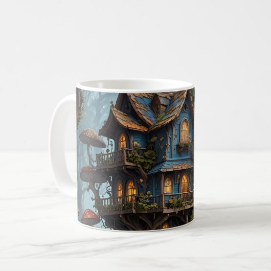Mug Imaginaire Treehouse ensemble de café Mug. (Devant gauche)