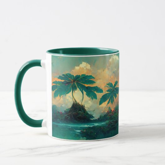 Mug Imaginaire tropical Mer & Palmiers (Gauche)