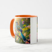 Mug Imaginaire Turquoise à ailes vert (Devant gauche)