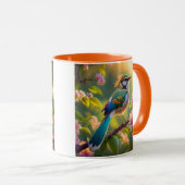 Mug Imaginaire Turquoise à ailes vert (Devant droit)