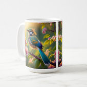 Mug Imaginaire Turquoise à ailes vert (Devant gauche)