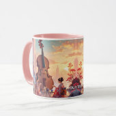 Mug Imaginaire Violon mignon Filles Thé (Devant gauche)
