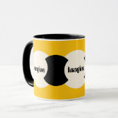 Mug Imaginez le logo jaune (Devant gauche)
