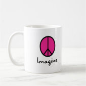 Mug Imaginez le symbole de PAIX ROSE (Gauche)
