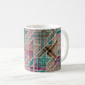 Mug Imitation du motif de patchwork indien avec textur (Devant droit)
