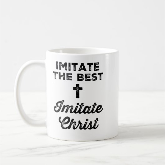 Mug Imiter le meilleur ; Imiter le Christ (Gauche)