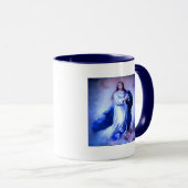 Mug Immaculé bleu Conception (Devant droit)