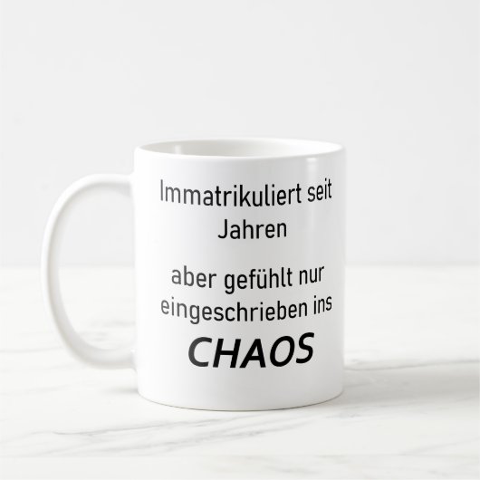 Mug "Immatriculé dans le chaos" (Gauche)
