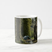 Mug Immense Bigfoot assis dans les Bois (Devant droit)