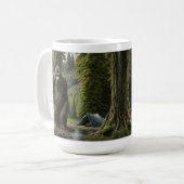 Mug Immense Bigfoot assis dans les Bois (Devant gauche)
