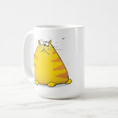Mug Immense Caricature De Chat Gras Sur La Grande Coup (Devant gauche)